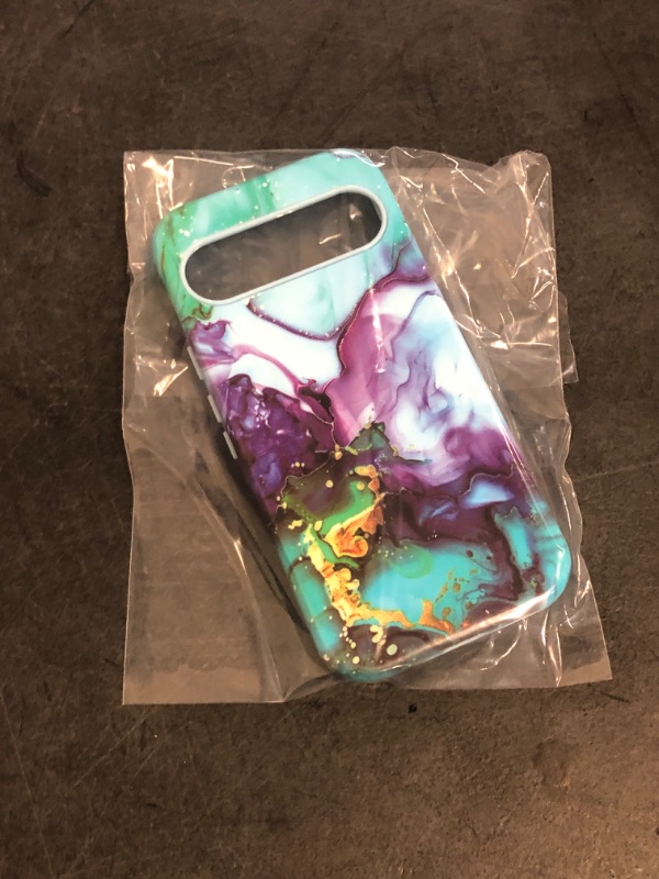 Photo 1 of Btscase for Google Pixel 9 Pro Case/Pixel 9 Case 2024 [Military Grade Shockproof] Stylish Marble Pattern Slim Protective 3 Layers Hard PC+Soft Silicone Rugged Women Men Anti-Scratch Cover, Cyan
