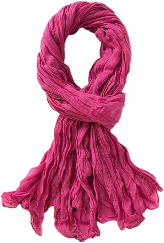 Photo 1 of Scarf For Women Students Solid Color Cotton Scarves Soft Knitting Shawl Female Wrap Shawls