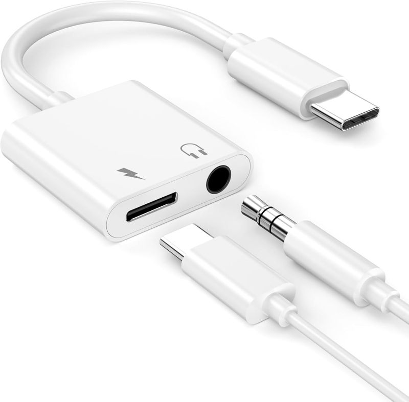 Photo 1 of Headphone Adapter for iPhone 16 15, [MFi Certified] USB Type C to Aux Audio Jack Adapter with PD 60W Fast Charging Splitter Dongle for iPhone 16/16 Plus/16 Pro/16 Pro Max/15/15 Plus/15 Pro/15 Pro Max