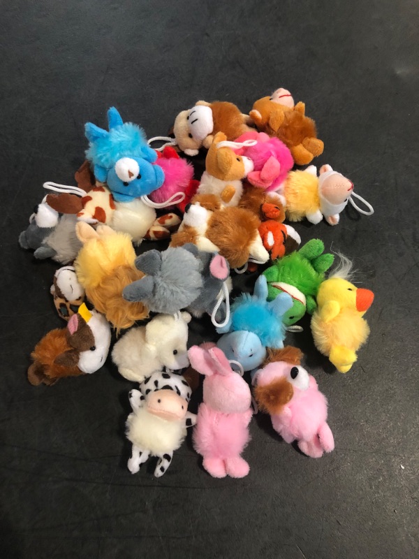 Photo 1 of 32 Piece Mini Plush Animal Toy Set, Cute Small Animals Plush Keychain Decoration for Themed Parties, Kindergarten Gift, Teacher Student Award, Goody Bags Filler for Boys Girls Child Kid Laxdacee
