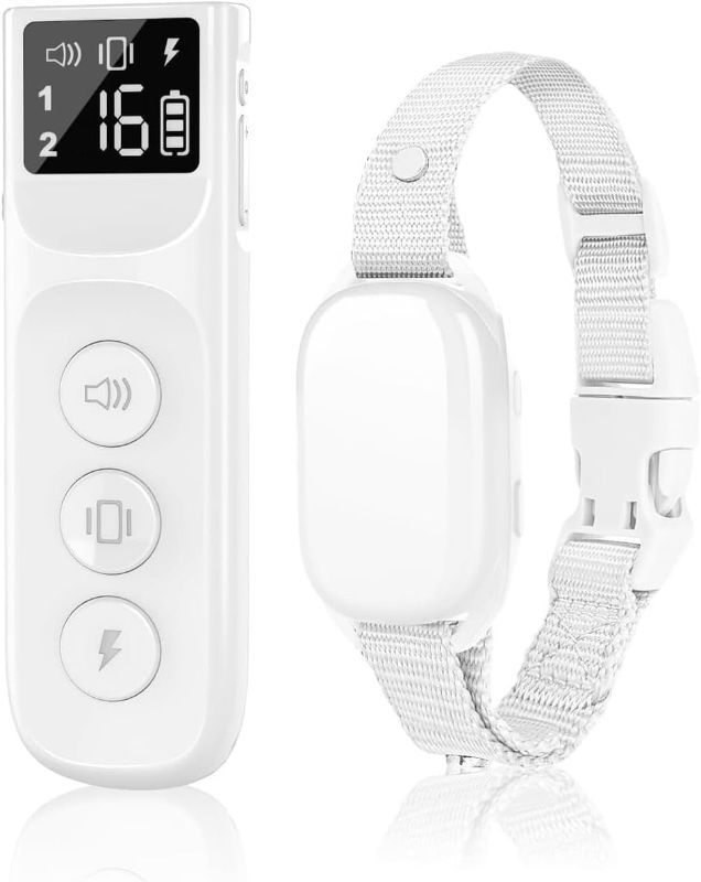 Photo 1 of Dog Bark Collar - Rechargeable Remote Anti-Bark Training Collar with Beep/Tactile Modes, 16 Sensitivity Levels, 3300Ft Range, 2-Channel Memory - Humane for All Dog Breeds