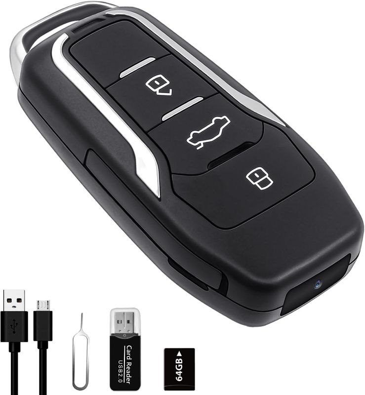 Photo 1 of 64GB Spy Camera Car Key,360 Minutes Battery Life, Mini Nanny Cam Hidden Camera,Small Hidden Camera with HD 1080P,Surveillance & Security Spy Hidden Cameras