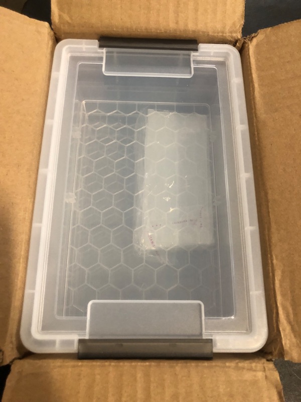 Photo 1 of 6 Pack Extra Large Pencil Box with Removable Divider, Thickened Pencil Case Bulk, Clear Crayon Marker Organizer Stackable Plastic Small Storage Containers for Pen Craft School Supplies(Grey)