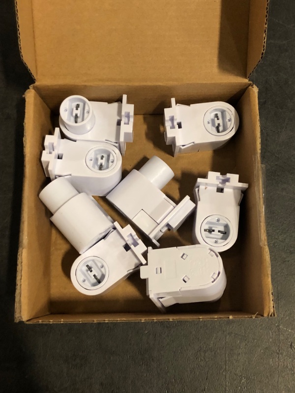 Photo 1 of R17D/HO Tombstone Base Holder Socket Connector T8/T10/T12 8ft LED Light Replacement Fluorescent Plunger Lampholder Adaptor 5 Pairs