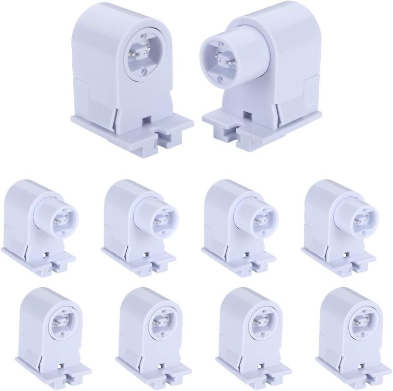 Photo 1 of R17D/HO Tombstone Base Holder Socket Connector T8/T10/T12 8ft LED Light Replacement Fluorescent Plunger Lampholder Adaptor 5 Pairs