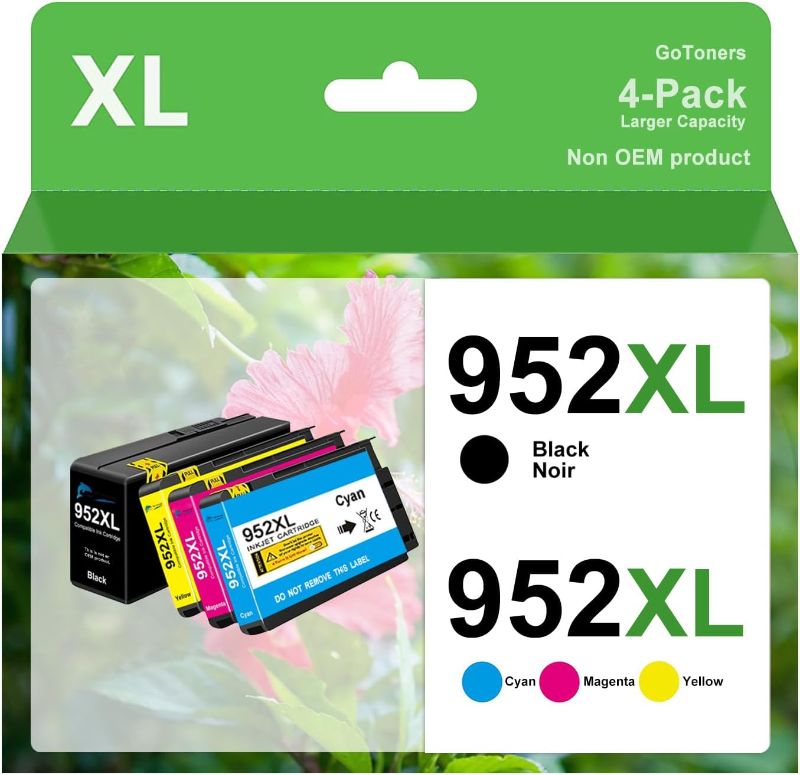 Photo 1 of 952XL Latest Upgrade Compatible Ink Cartridges Combo Pack Replacement for HP 952 XL Use for Officejet Pro 8710 8720 7740 8210 8740 8715 7720 8725 8730 (4, XL)