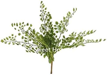 Photo 1 of 12'' UV Protected Green Fern Artificial Bush Indoor/Outdoor Greenery Set of 3 (Maidenhair Fern x3)