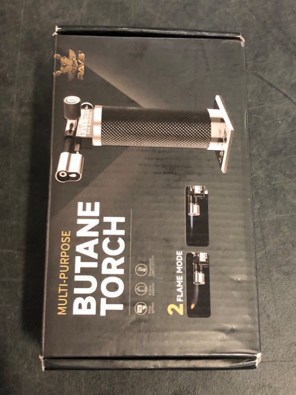 Photo 1 of RAVS Butane Torch Lighter, DUAL Flame Mode Kitchen Torch, Refillable Cooking Torch Gun, Creme Brulee Torch Lighter, Blow Torch for Cooking, Welding, Mini Torch Soldering Torch, Butane is Not Included