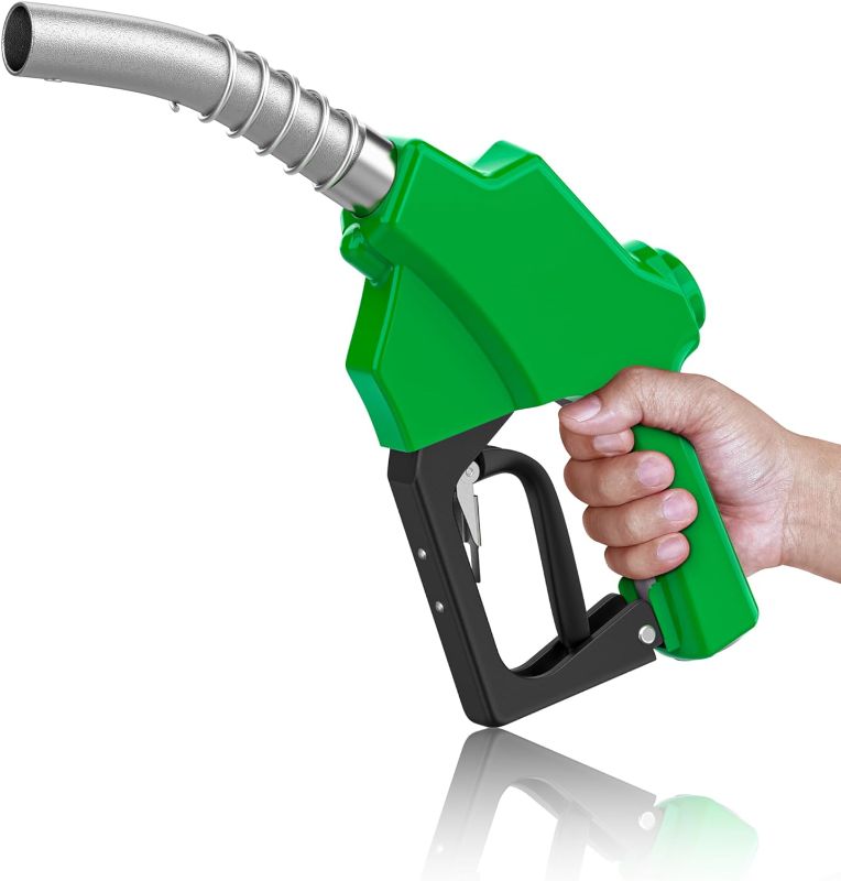 Photo 1 of 1"NPT Green Automatic Shut-Off Fuel Nozzle, Diesel Gas Pump Nozzles Max Flow Rate 30 GPM, 19/16" (OD=30mm) Spout Car Fuel Filling Transfer Nozzle Used for Diesel Petrol Gasoline Kerosene
