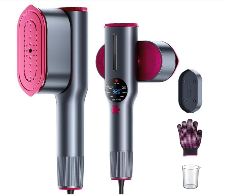 Photo 1 of 2-in-1 Steamer & Iron for Clothes,15s Fast Heat-up 1200W Portable Handheld Garment Steamer,Travel Size with Large Ceramic Heat Panel,Quick Wrinkle Removal,110V-130V