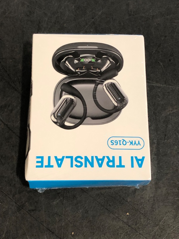 Photo 1 of AI Language Translation Earbuds Real-Time, 144 Languages & Accents, Audifonos Traductores Inglés Español, Compatible with iOS & Android, Ideal for Travel, Business, Learning (Deep Black)