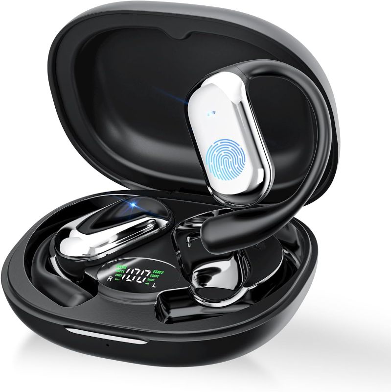 Photo 1 of AI Language Translation Earbuds Real-Time, 144 Languages & Accents, Audifonos Traductores Inglés Español, Compatible with iOS & Android, Ideal for Travel, Business, Learning (Deep Black)