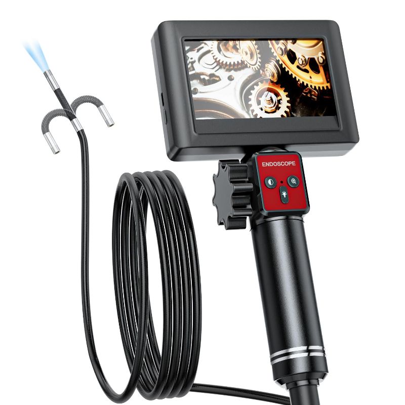 Photo 1 of Two-Way Articulating Borescope Camera with Light: 1920P HD Borescope Industrial Endoscope Camera - Flexible Waterproof Inspection Bore Scope for Plumbing Automotive Sewer