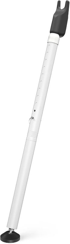 Photo 1 of Sliding Glass Door Security Bar, Patio Door Barricade Security Bar, Apartment BarSliding Door Security Bar, Door Jammer, White, 1 Pack