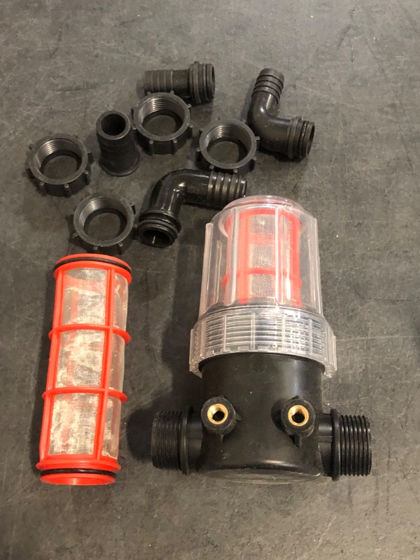 Photo 1 of 3/4''1/2''hose barb filter, sedimentation filter accessories for inlet water of pressure washer (304 stainless steel, with 40 mesh and 100 mesh filter screens)