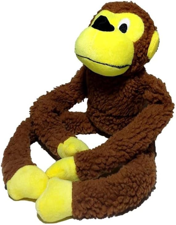 Photo 1 of Plush Monkey Dog Toy – Durable Squeaky for Aggressive Chewers – Soft Stuffed Animal for Dogs – Teeth Cleaning & Stress Relief – Large Jungle Pet Toy
