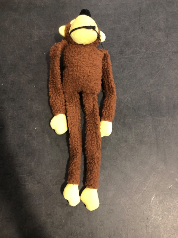 Photo 1 of Plush Monkey Dog Toy – Durable Squeaky for Aggressive Chewers – Soft Stuffed Animal for Dogs – Teeth Cleaning & Stress Relief – Large Jungle Pet Toy