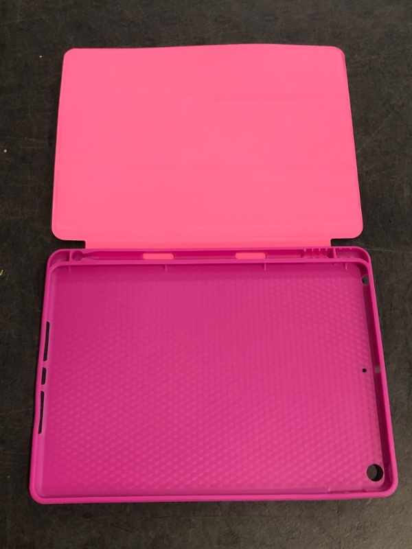 Photo 1 of Akkerds Case Compatible with iPad 10.2 Inch 2021/2020/2019, for iPad 9th/8th/7th Generation Case with Pencil Holder, Protective Cover with Soft TPU Back, Auto Sleep/Wake, Rose