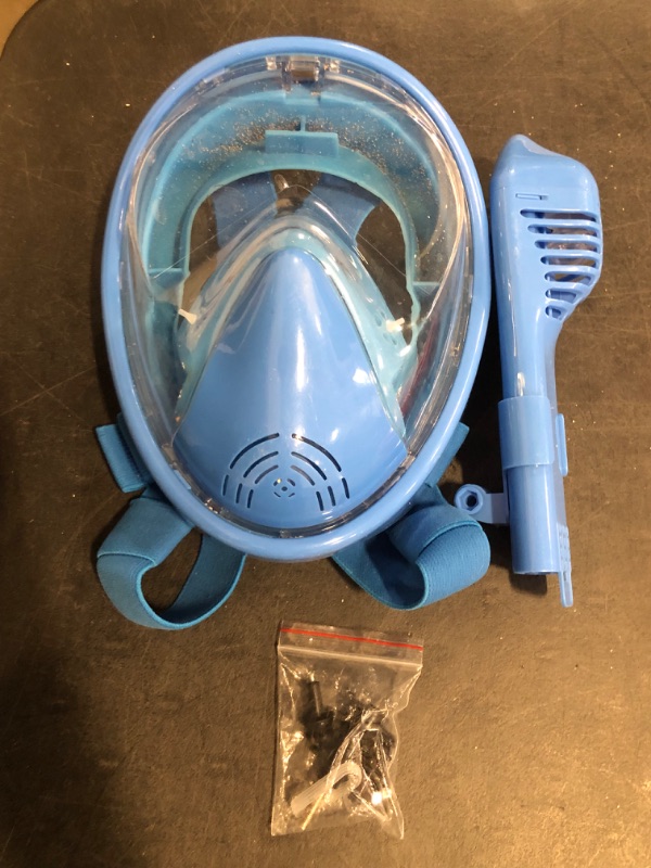 Photo 1 of QingSong Kids Snorkel Mask Full Face, Snorkeling Set with Camera Mount, Foldable 180 Degree Panoramic View Snorkeling Gear Anti-Fog Anti-Leak