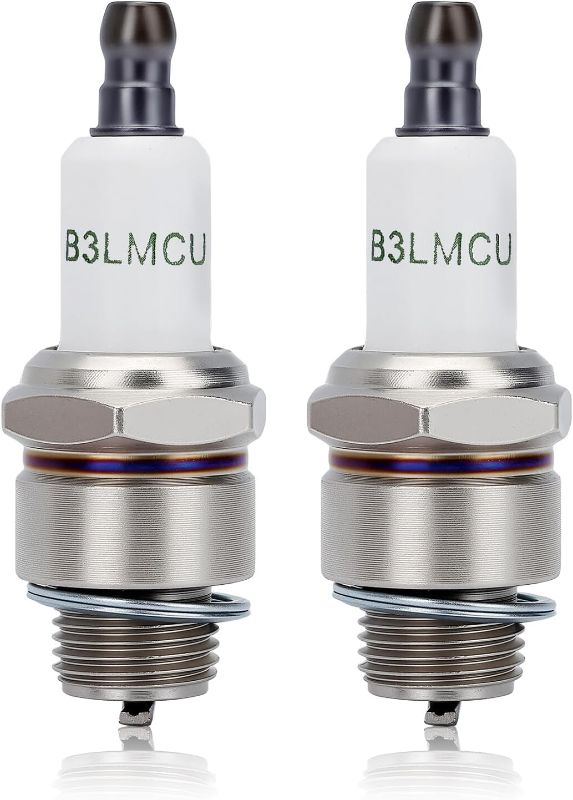 Photo 1 of Powtol (Pack of 2) RJ19LM Spark Plug for Brigs Straton 796112 802592 5095K Champion J19LM (868)