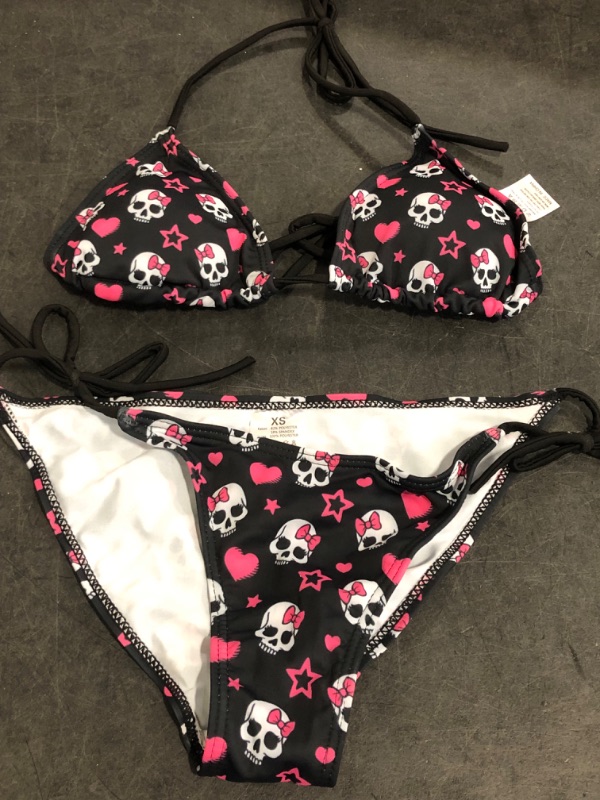 Photo 1 of Size XS JEOCODY Women's High Waist Halter Bikini Set Two Piece Swimsuits Triangle Bikini Sets