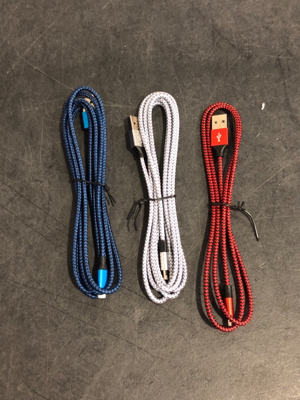 Photo 1 of Missing 3 ** [Apple MFi Certified] 6Pack 3/3/6/6/6/10 FT iPhone Charger Nylon Braided Fast Charging Lightning Cable Compatible iPhone 14 Pro/13 mini/13/12/11 Pro MAX/XR/XS/8/7/Plus/6S/SE/iPad