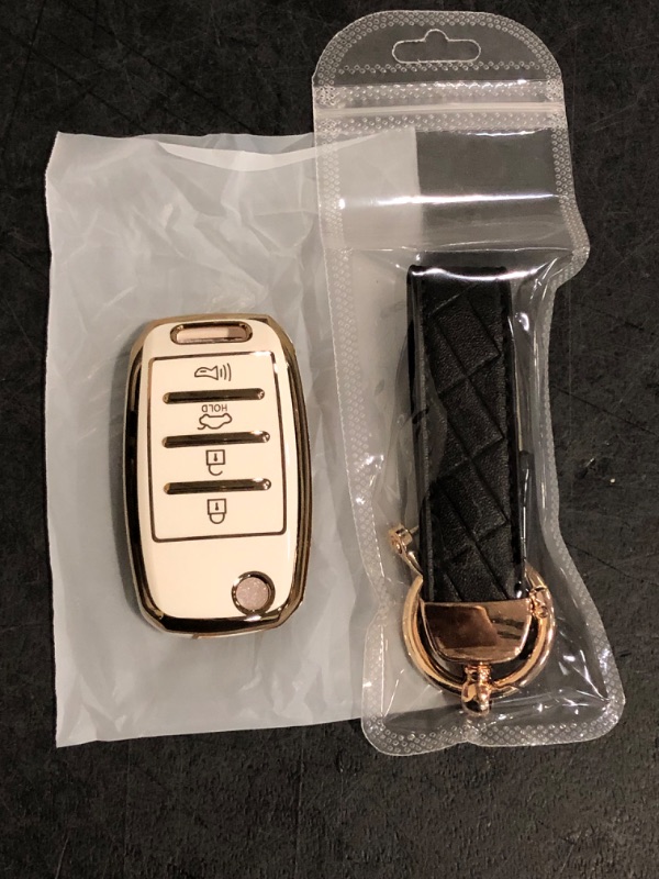 Photo 1 of TPU Key Fob Cover fit for Kia Sorento Sportage Rio Soul Forte Optima Carens Picanto Flip Keyless Entry Key Fob