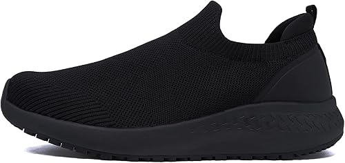 Photo 1 of Size 8 Women's Non Slip Work Shoes Food Service Waterproof Slip-Resistant Chef Shoe for Kitchen Restaurant Hospital Staff Lightweight Walking Sneakers with Easy-Clean Slip-On Design