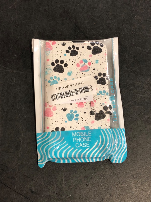 Photo 1 of For iPhone 16 6.1 Inch Wallet Case with Credit Card Slots Holder, PU Leather Shockproof RFID Blocking Cover for iPhone 16 6.1'',Dog Paw Print