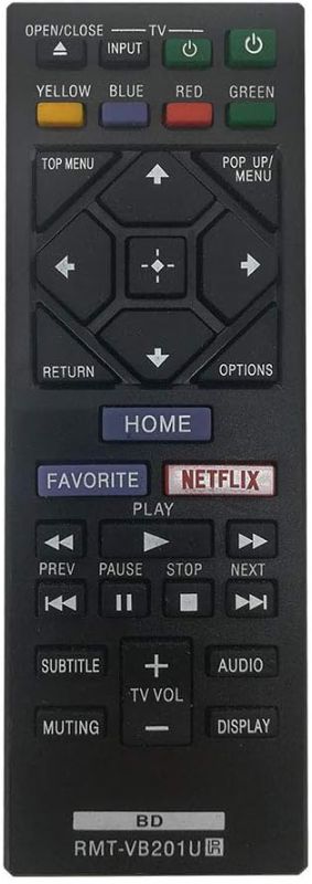 Photo 1 of New Replacement Sony Blu-Ray Remote Control RMT-VB201U for Sony BD Disc DVD 4K 3D Player Remote Control Universal BDP-S3500 BDP-S3700 BDP-170S BDP-S17