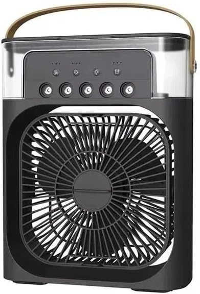 Photo 1 of Portable Humidifier Fan Air Conditioners USB Electric Fan LED Night Light Water Mist Fun (Black), 01002310
