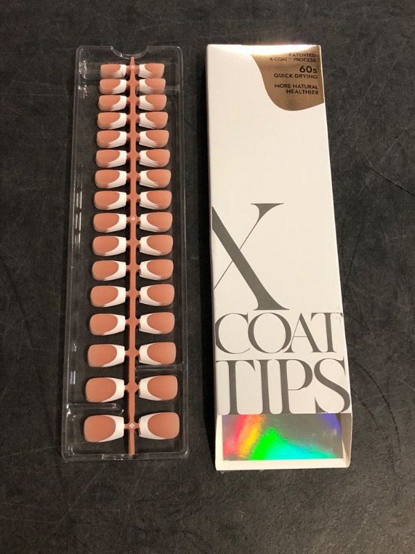 Photo 1 of BTArtboxnails XCOATTIPS French Tip Nails - Short Press On Nails, 160 Pcs Pink Square Soft Gel Nail Tips Pre-applied Tip Primer & Base Coat, No Need File False Nails for Gift, 16 Sizes