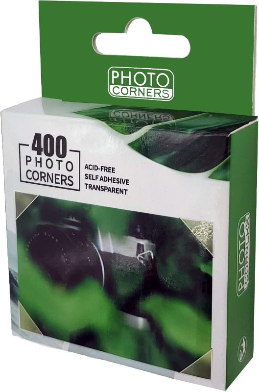 Photo 1 of Photo Corners 400 Pcs Clear Self-Adhesive Picture Mounting Corner Stickers for DIY Scrapbook, Album, Journal, 400 Pcs/Pack.