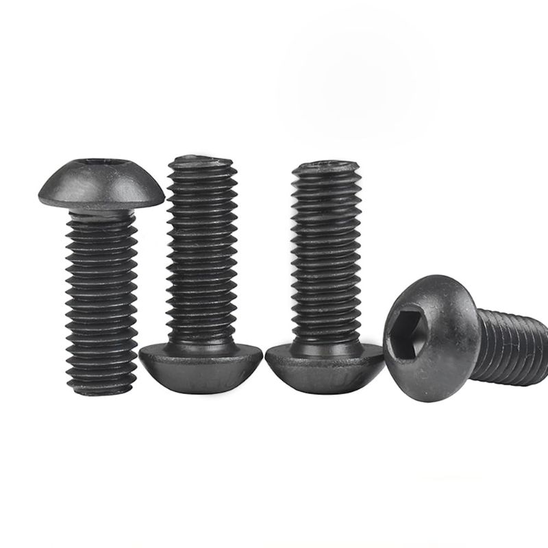 Photo 1 of M6-1.0x14mm Button Head Screw and Bolt, M6 Scoket Cap Screws,M6x14mm Alloy Steel Bolts,Allen Hex Drive,Full Thread,Bright Finish,Coarse Thread, 50Pcs (M6x14mm-50)