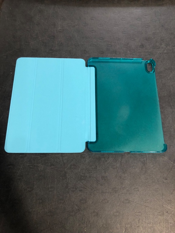 Photo 1 of MoKo for iPad (A16) 11th Generation Case 11 Inch 2025, iPad 10th Generation Case 10.9 Inch 2022, Slim Stand Hard PC Translucent Back Shell Smart Cover, Support Touch ID, Auto Wake/Sleep, Pagoda Blue