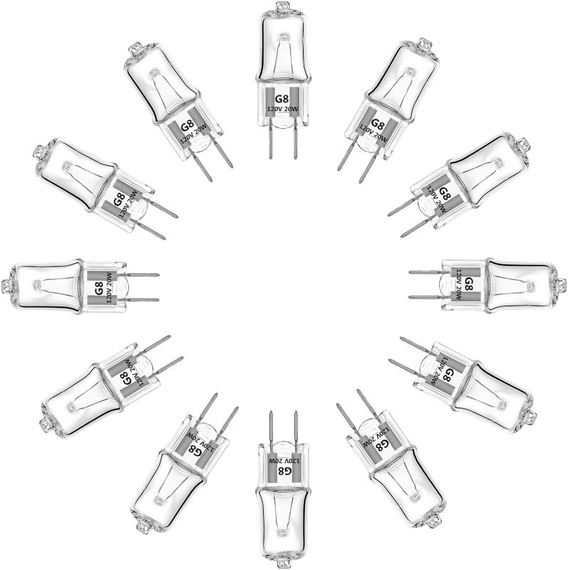 Photo 1 of Appliance Light G8 Bulbs for GE Microwave Oven - Night Light/Stove Bulbs - 20W 120V Xenon Light Bulbs Under Cabinet Lighting Replacements,2700K Warm White,Dimmable 