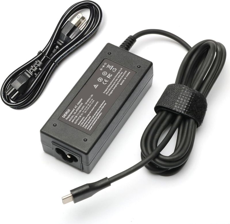 Photo 1 of 45W USB-C Chromebook Charger Fit for HP Chromebook 14 14A G5 14-ca061dx 14-ca020nr 14-ca060nr 14-ca043cl 14-ca052wm 14-ca051wm X360 11A 11 G6 EE 11 G1 11-ae051wm 11-ae000