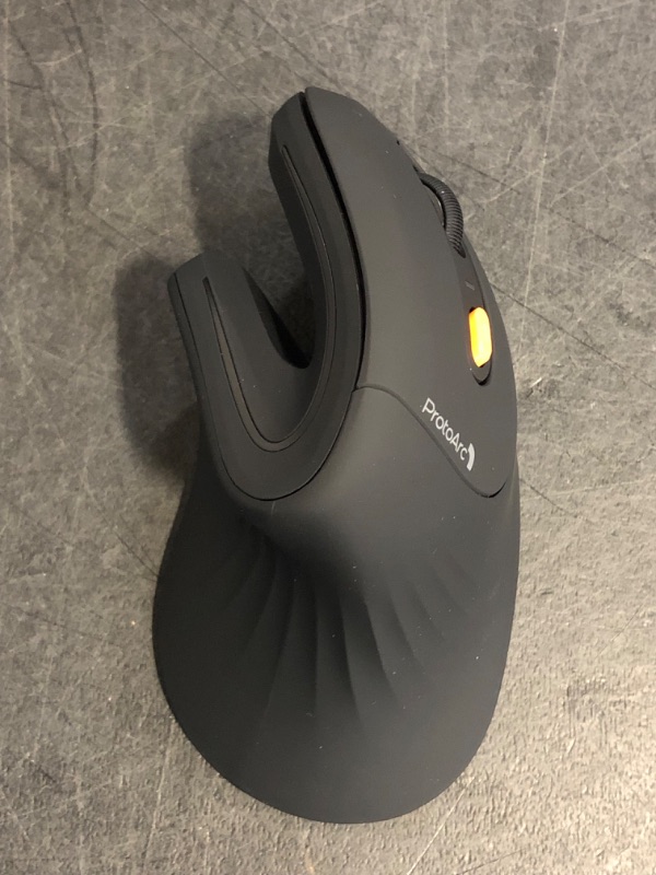 Photo 1 of ProtoArc Ergonomic Mouse, EM11 NL Bluetooth Rechargeable Wireless Vertical Mouse, 3 Multi-Device Connectivity for Computer/PC/Laptop, 2.4GHz Optical Mice for Windows, Mac OS, Black
