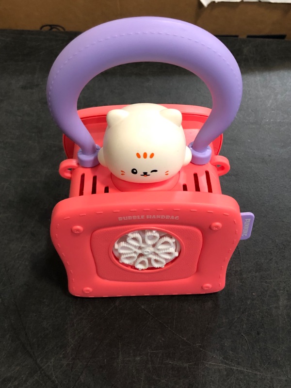 Photo 1 of Mini Cat Bubble Machine for Kids 3 4 5 6 7 8, Automatic Bubble Blower Maker for Toddler Girls Kids,Portable Bubble Toys with Music & Light Gift for Indoor Outdoor Birthday Party Favor Toys