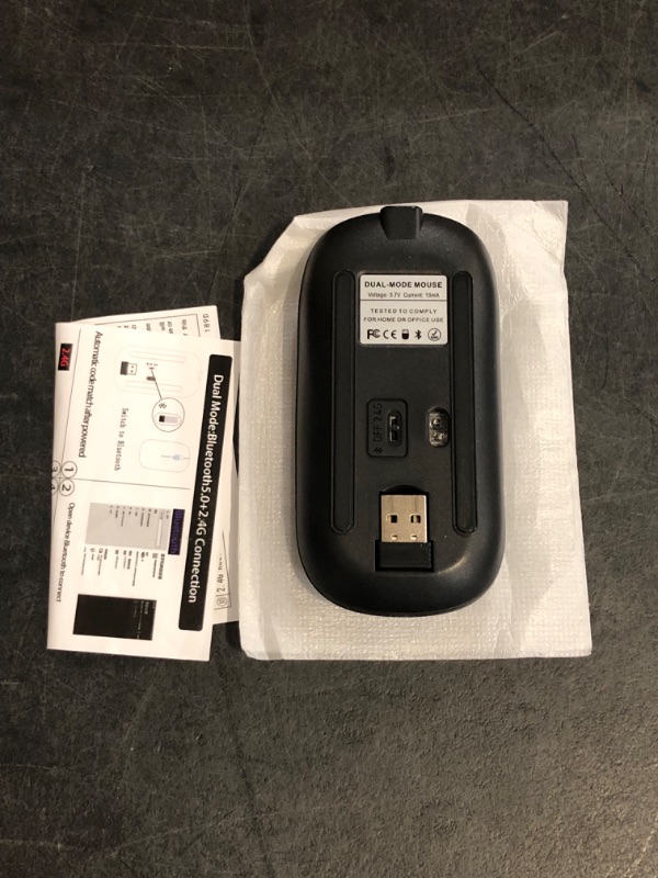 Photo 1 of TECKNET Wireless Mouse, BT5.0/3.0 2.4GHz Silent Computer Mouse with USB Receiver,4000DPI Rechargeable Portable Bluetooth Mouse for Laptop/MacBook/Pro/iPad/Windows