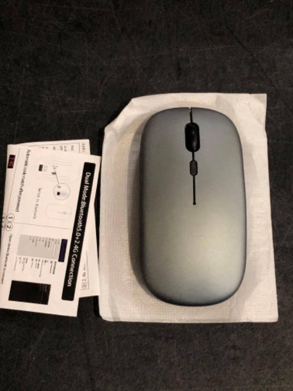 Photo 1 of TECKNET Wireless Mouse, BT5.0/3.0 2.4GHz Silent Computer Mouse with USB Receiver,4000DPI Rechargeable Portable Bluetooth Mouse for Laptop/MacBook/Pro/iPad/Windows