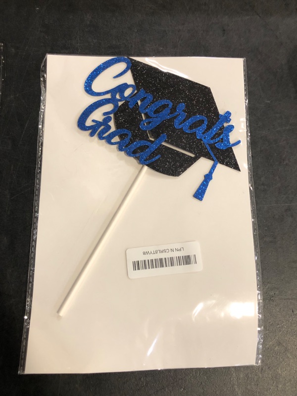 Photo 1 of Graduation Congrats Grad Cake Topper for Graduations Cake decorations (Blue)