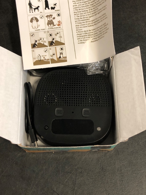 Photo 1 of Dog Barking Control Devices for Dogs with 60ft Remote Control, Ultrasonic & Sensor Technology, Rechargeable, Waterproof, Adjustable Modes & Frequencies, Anti Barking Device for Indoor Outdoor (Black)