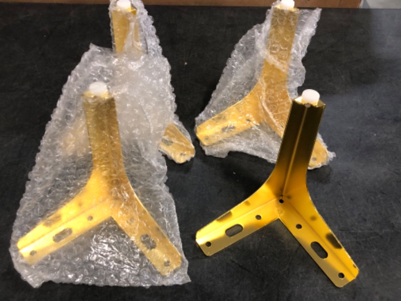 Photo 1 of XMHF 4pcs 5-inch Modern Furniture Sofa Legs Metal Golden Table Cabinet Cupboard Sofa Couch Feet

