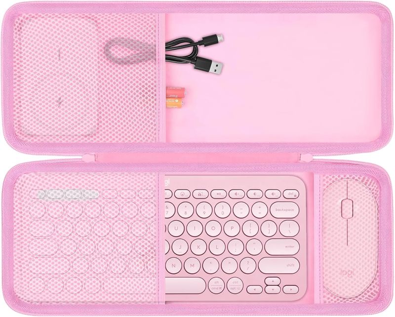 Photo 1 of Hard Case Compatible with Logitech Pebble 2 Combo K380 K380s Keys + M350 Wireless Keyboard and Mouse Combo (Rose)