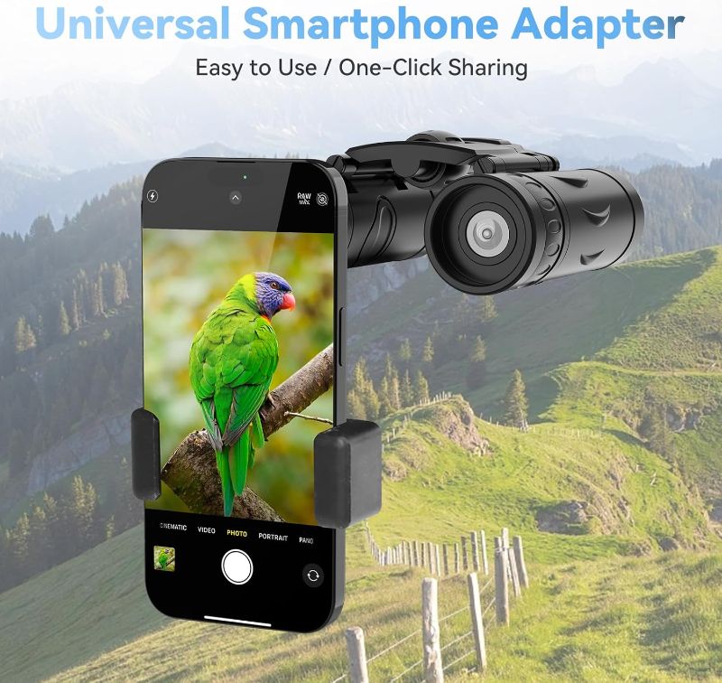 Photo 1 of 300x25 Binoculars for Adults and Kids, High Powered Mini Pocket Binoculars with Phone Adapter, Waterproof Compact Telescope for Bird Watching, Hunting, Concert, Theater, Opera, Traveling, Sightseeing