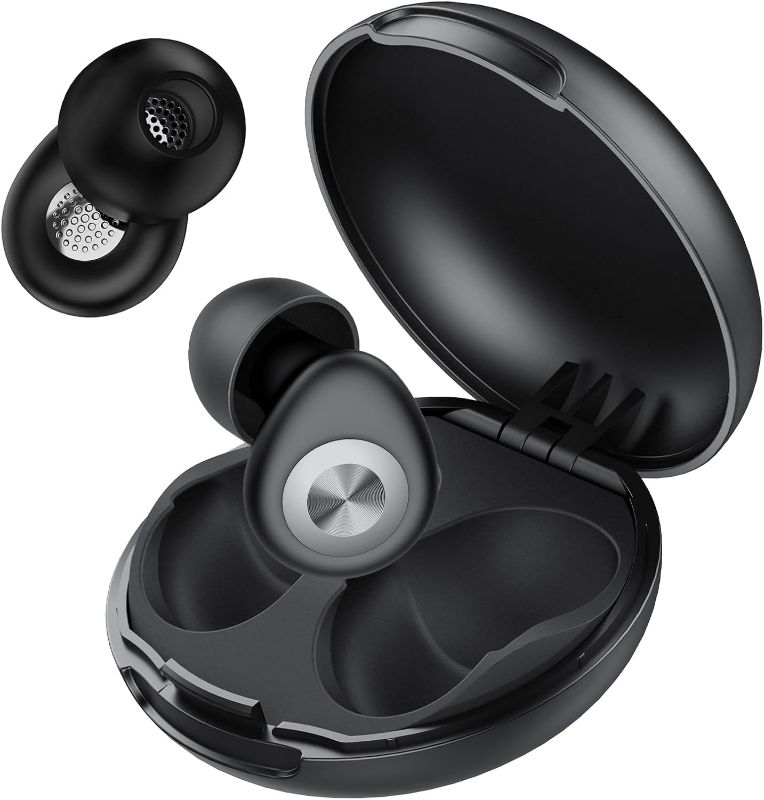 Photo 1 of Ear Plugs for Sleeping Noise Cancelling, 45dB Earplugs for Noise Reduction, Reusable Noise Cancelling Ear Plugs Hearing Protection for Focus/Study/Work/Concert, Silicone EarPlugs with Case & 8 Eartips