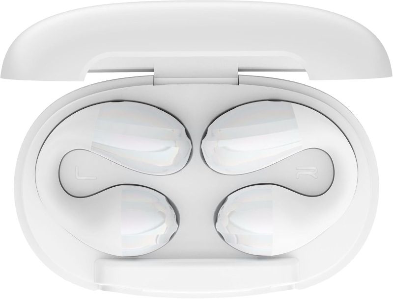 Photo 1 of Bluetooth Headset, Wireless Ear Clip Bluetooth Headphones, Bluetooth 5.1, Waterproof, Stereo Bass, LED Battery Display(White)