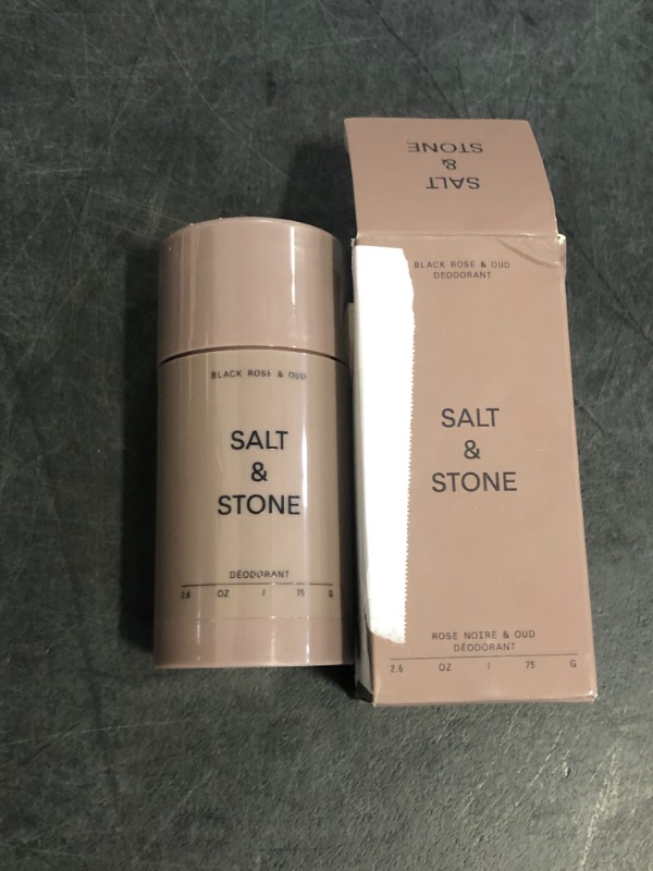 Photo 1 of SALT & STONE Aluminum Free Deodorant | Extra Strength 48 Hour Protection for Women & Men | Made with Seaweed Extracts, Shea Butter & Prebiotics (Black Rose & Oud)
