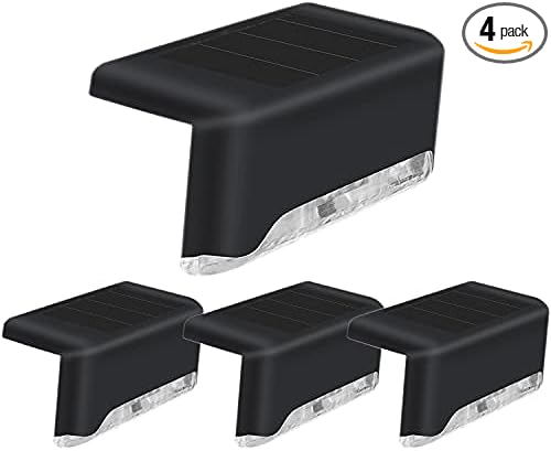 Photo 1 of 4 Pack Solar Deck Lights, The Lights for Outdoor, Waterproof Solar LED Light for Deck, Step, Railing, Wall, Patio, Garden, Stair, Yard and Driveway Path (Cool White, 4 Pack)